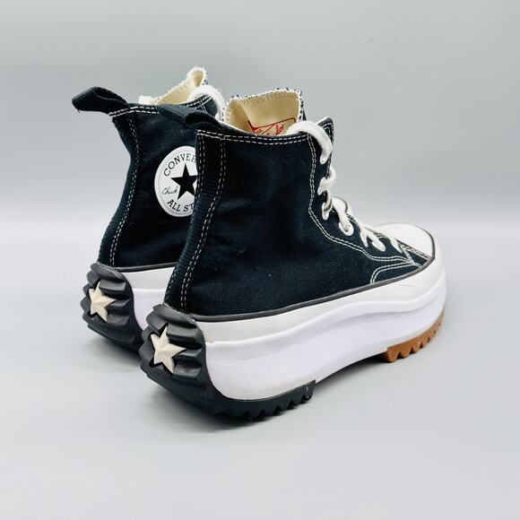 Converse Shoes Womens 7.5 Black Canvas Run Star Hike Hi Platform Lugged Sneakers - Picture 7 of 10
